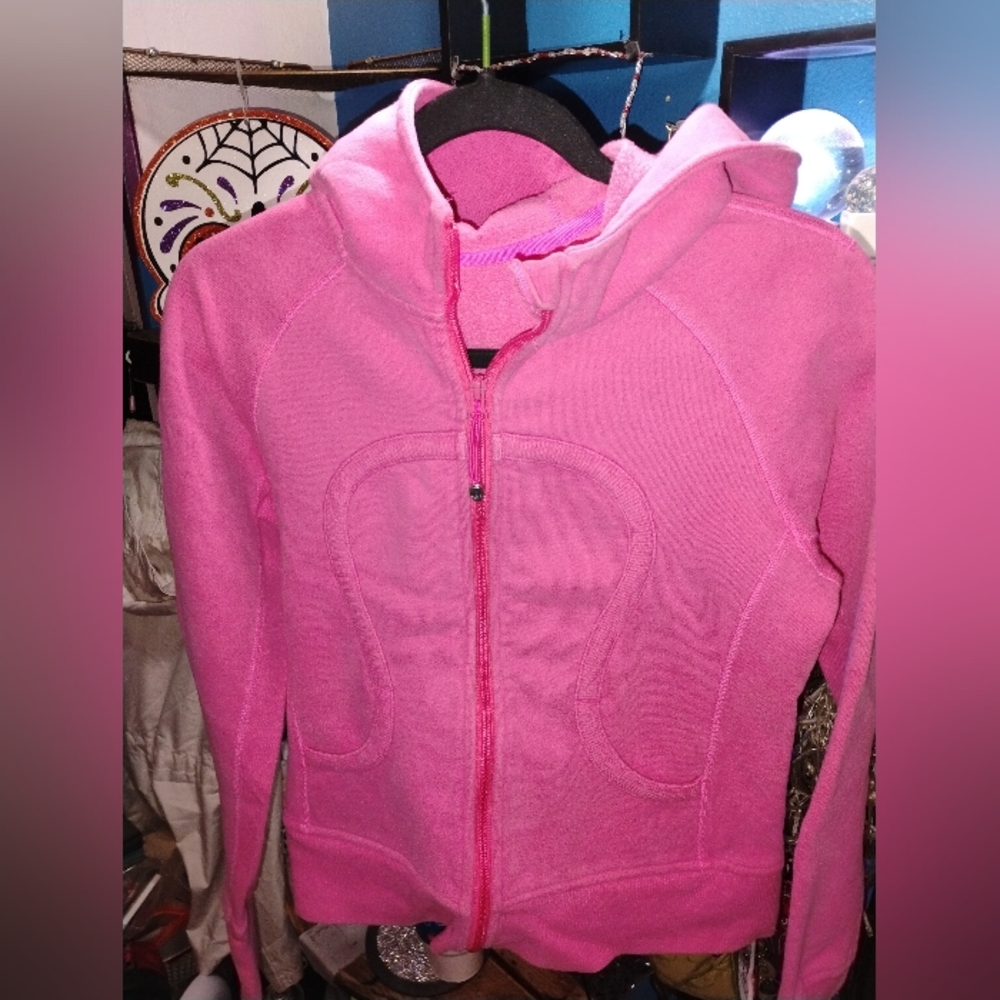 Lululemon Athletica Scuba Hoodie *Full Zip | Heathered Paris Pink | Size S - Picture 3 of 11